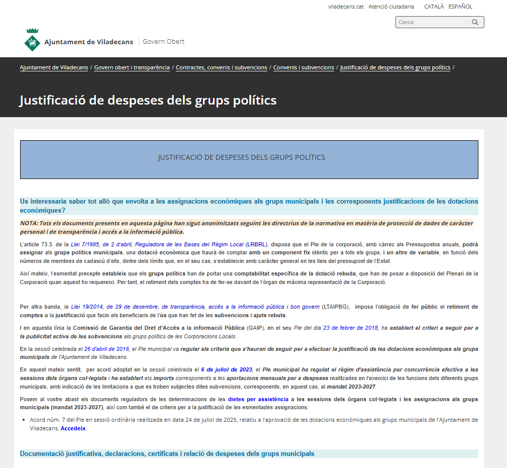 l_salva's tweet photo. Bon dia @ViladecansTweet
Què podeu consultar per què no s'han publicat les despeses dels grups polítics de les subvencions de 2025 a Viladecans?
https://t.co/dS5uuOf91a https://t.co/MJZ1Xrw5zL