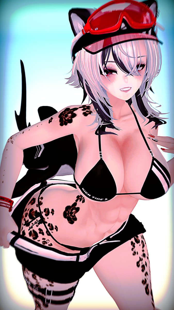 Is it considered catfishing, if I have a shark tail while being a snow leopard girl?🦈🐯