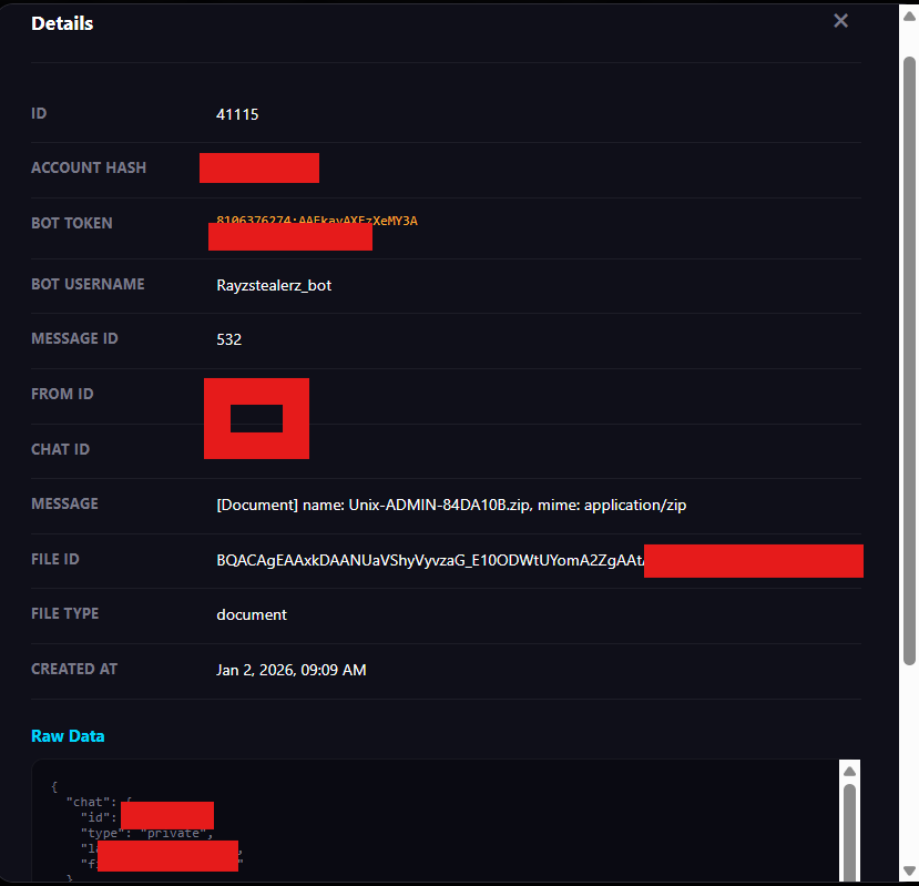 0x6rss's tweet photo. @suyog41 UNIX stealer is currently active, and logs continue to arrive in #matkap. additionally, while testing the stealer, the threat actor accidentally leaked information from their own host machine. a classic case of the hunter becoming the hunted https://t.co/820ovz4TnZ