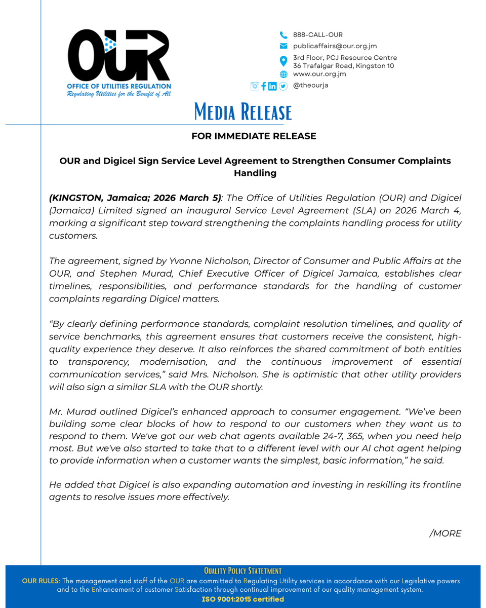 The OUR Jamaica tweet media