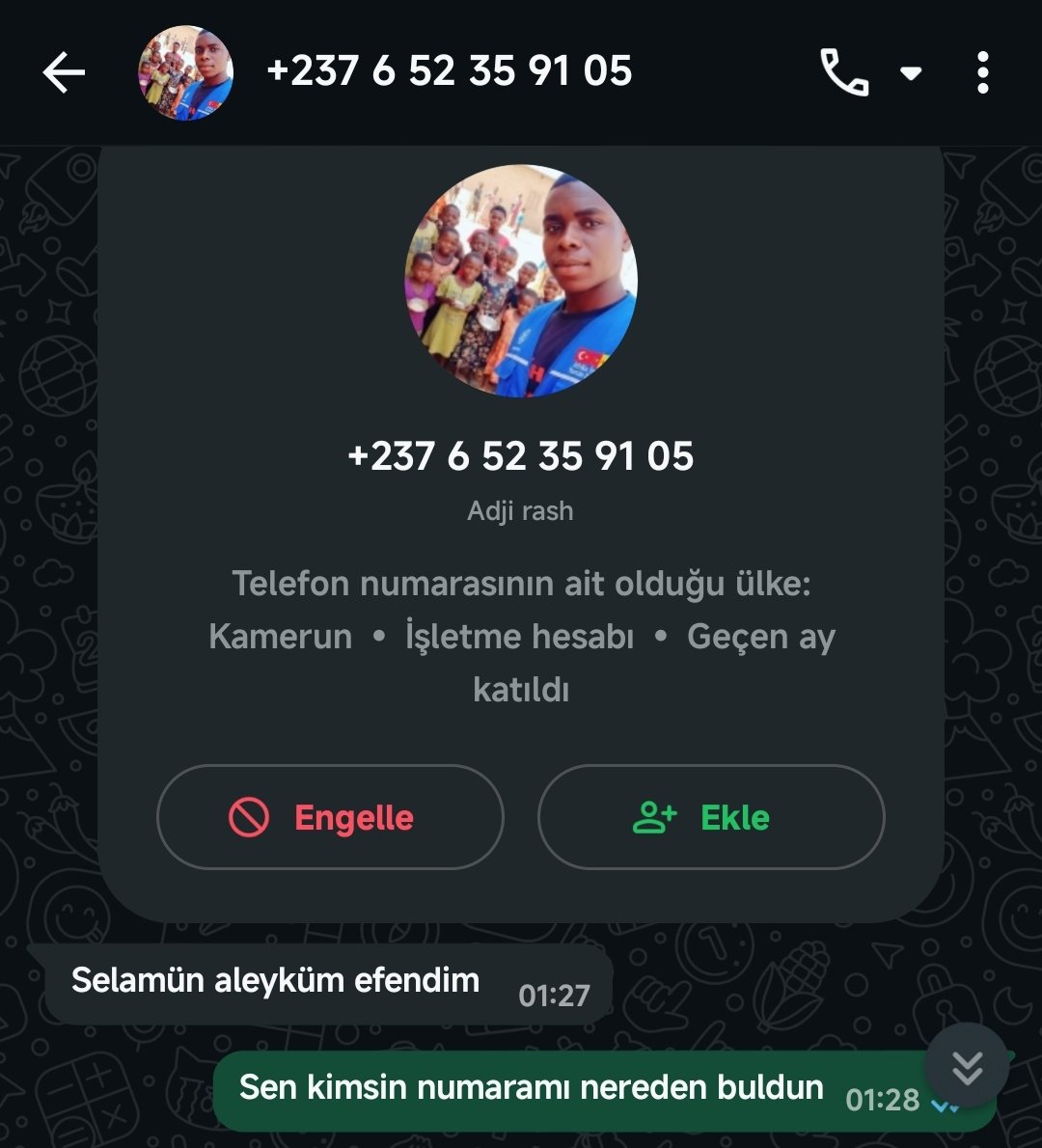 Arkadaşım kamerun halkına numaramı dağıtmış. Anasını nasıl sikebilirim