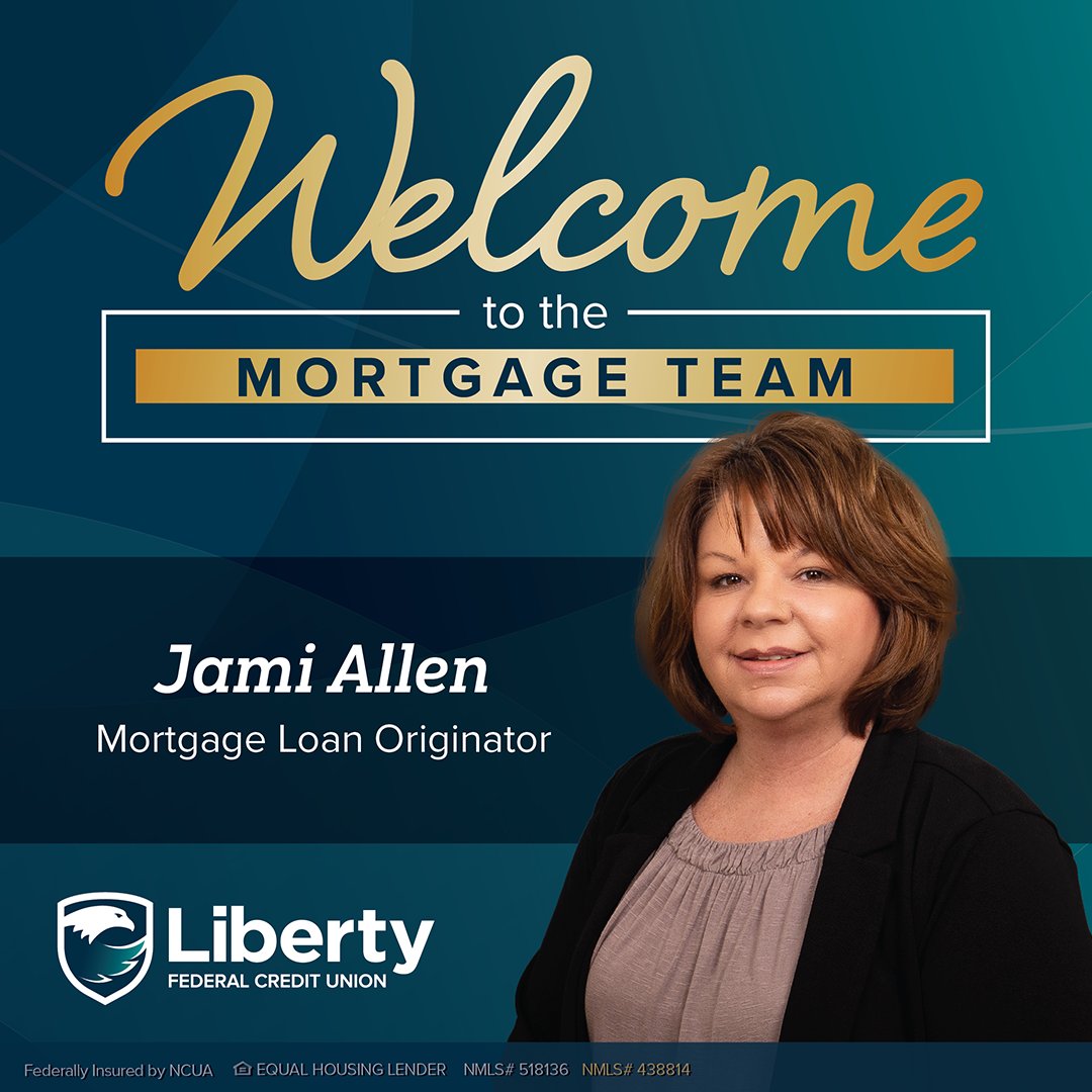 Liberty FCU is excited to announce the newest addition to our Southern Indiana mortgage team, Jami Allen! Reach out to Jami to discuss your mortgage needs at jlallen@libertyfcu.org, (812) 473-9715, or apply for a loan now at bit.ly/4731Bh5