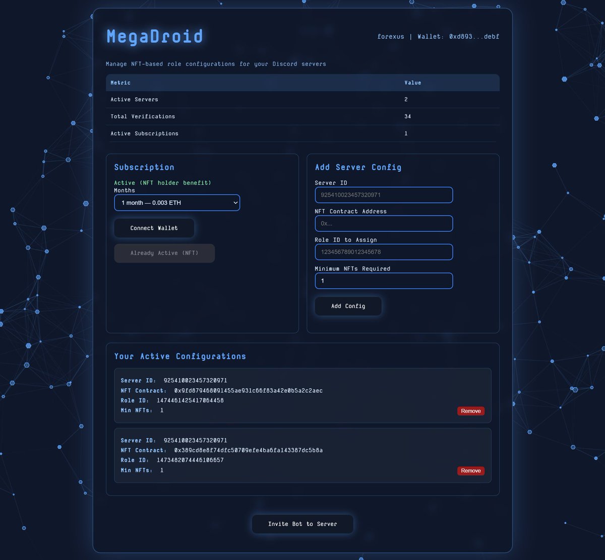 MegaTheDroid's tweet photo. We're close to completion🫡

It looks like everything is working right 👀 

Maybe a tutorial video for the n00bs among us, on top?

And can you guess which NFT collections will give you FREE access? https://t.co/9XsjDQmapB