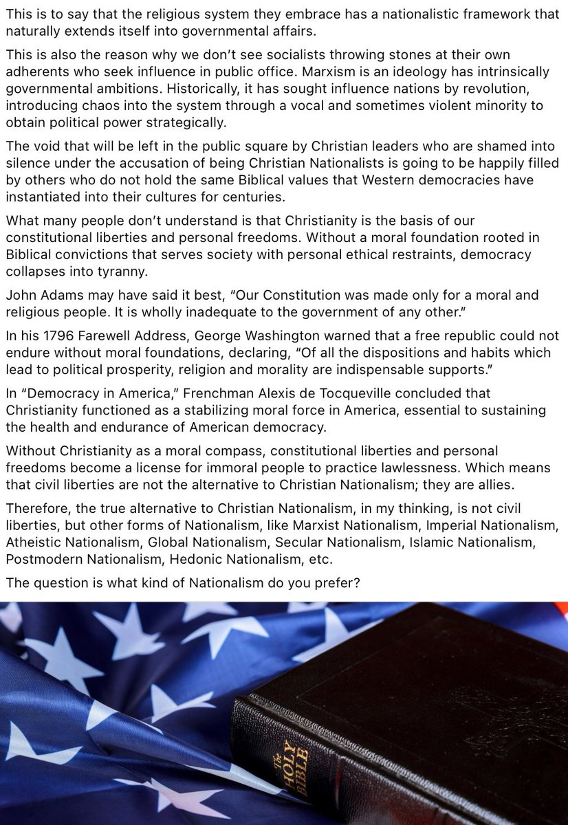 woodiefultz's tweet photo. A great write up on Christian Nationalism from my friend Mark Pfiefer. I encourage everyone to read it... it is a good read. https://t.co/BOt4HotasA
