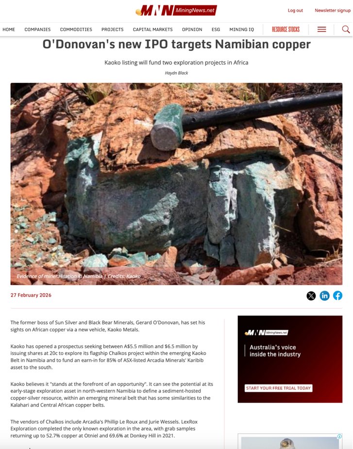 Kaoko Metals Limited tweet media