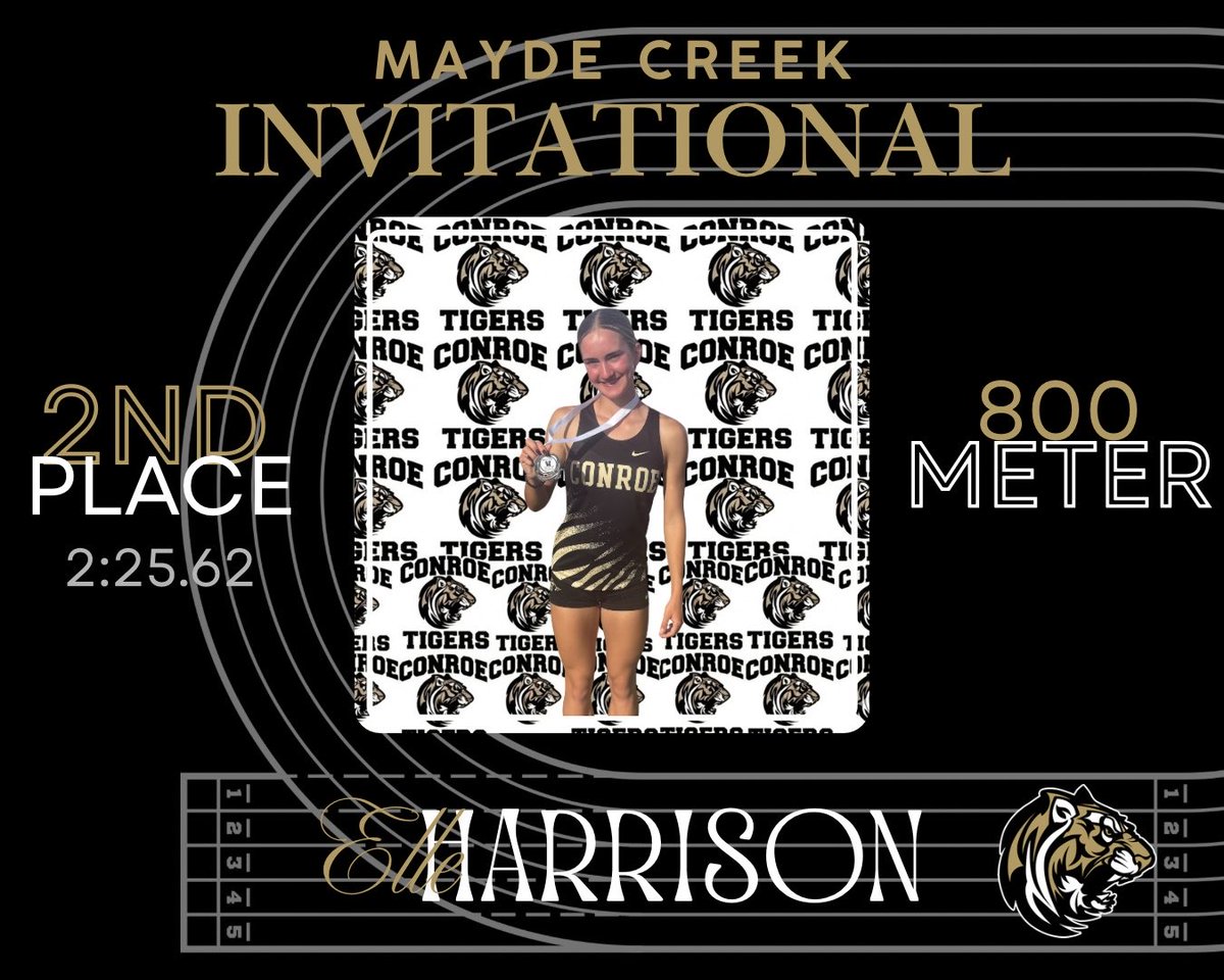 ogden_shannan's tweet photo. When most people fear long distance, Elle steps up!! Props to Elle  on her 🥈 finish &amp; new PR in the 800m. #runfast ⁦@Conroeathletics⁩ ⁦@CoachHardeman⁩ ⁦@Tasha_Smith78⁩ https://t.co/pOl5fRBAym