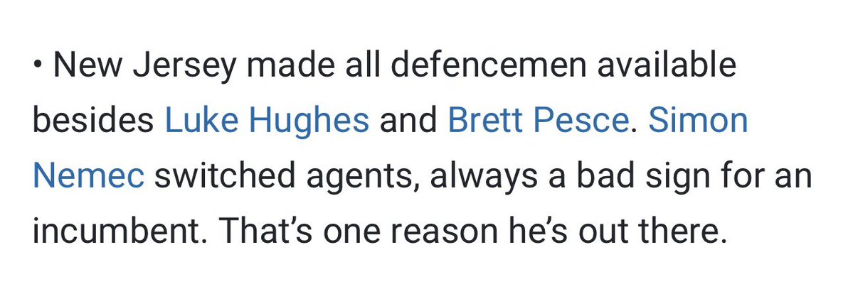 AlexC_NJD's tweet image. The latest from Elliotte Friedman. Also says Paul Cotter is name to watch before tomorrow’s trade deadline 

#NJDevils 

Link: sportsnet.ca/404