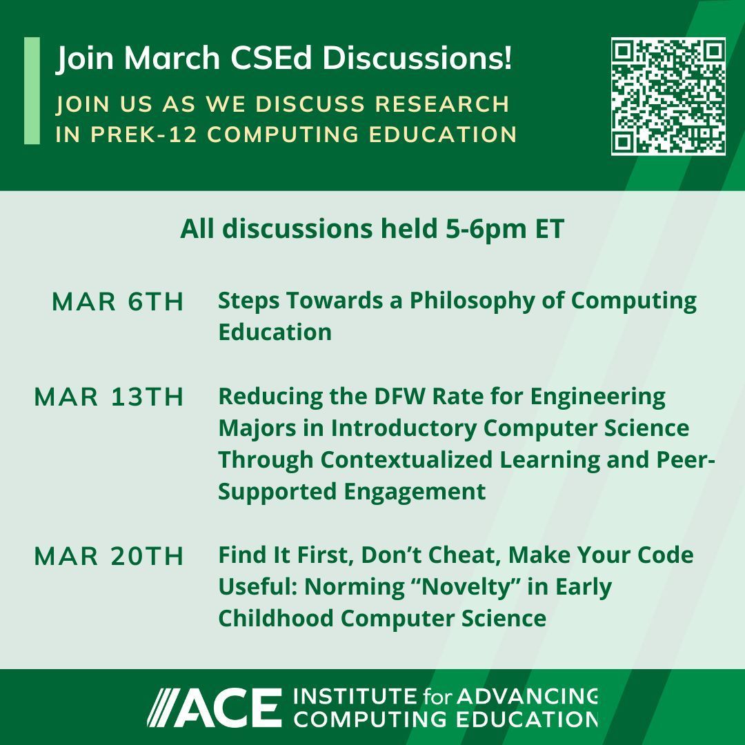 Institute for Advancing Computing Education tweet media