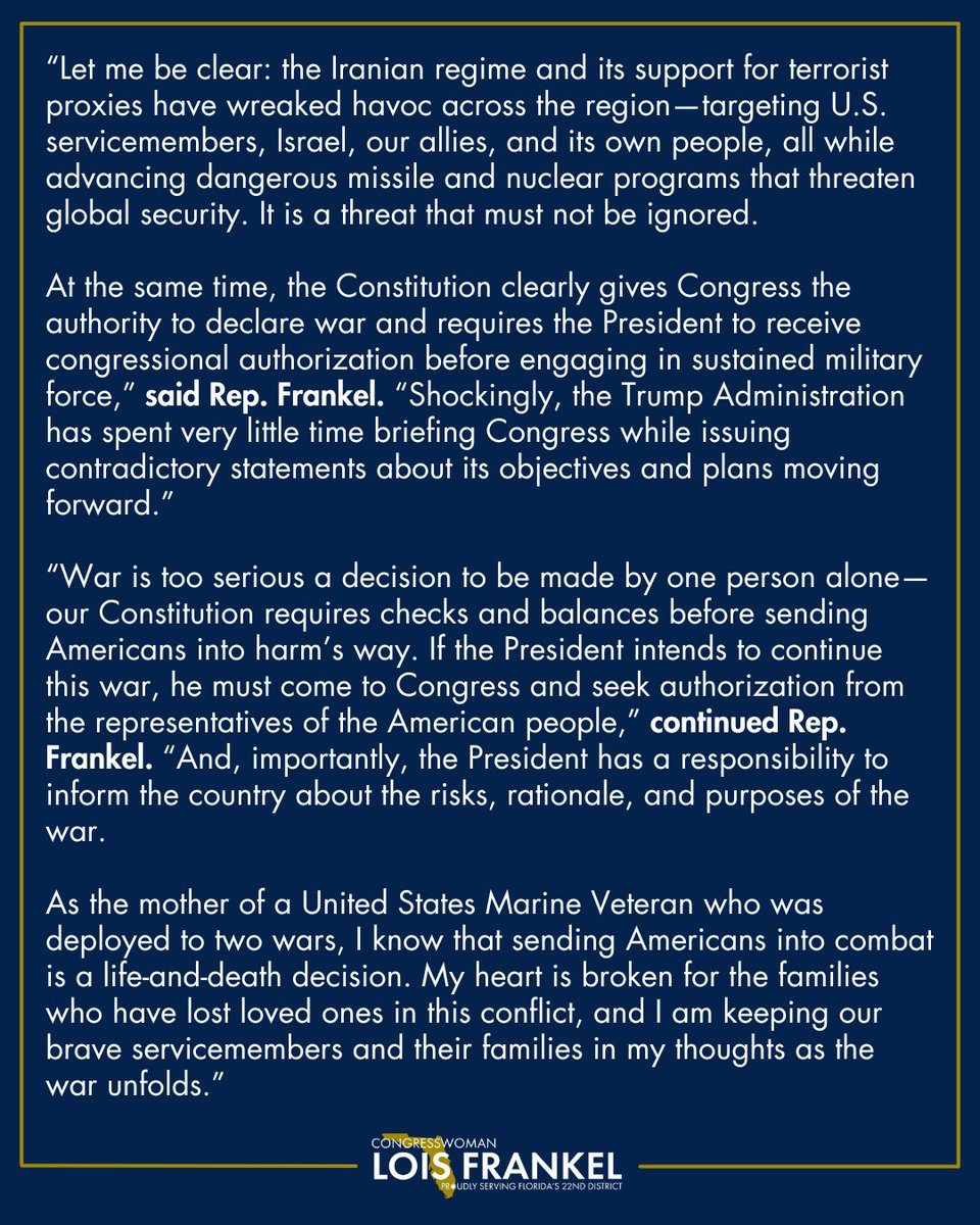 Rep. Lois Frankel tweet media