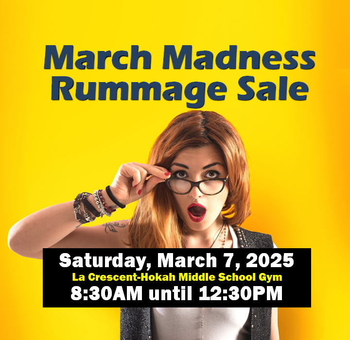 eri59700378's tweet photo. Gymnasium Plus More. HUGE - HUGE - HUGE Rummage Sale. This Saturday, starting at 8:30AM.
La Crescent-Hokah Middle School, La Crescent, MN https://t.co/sWOjDKv5s3