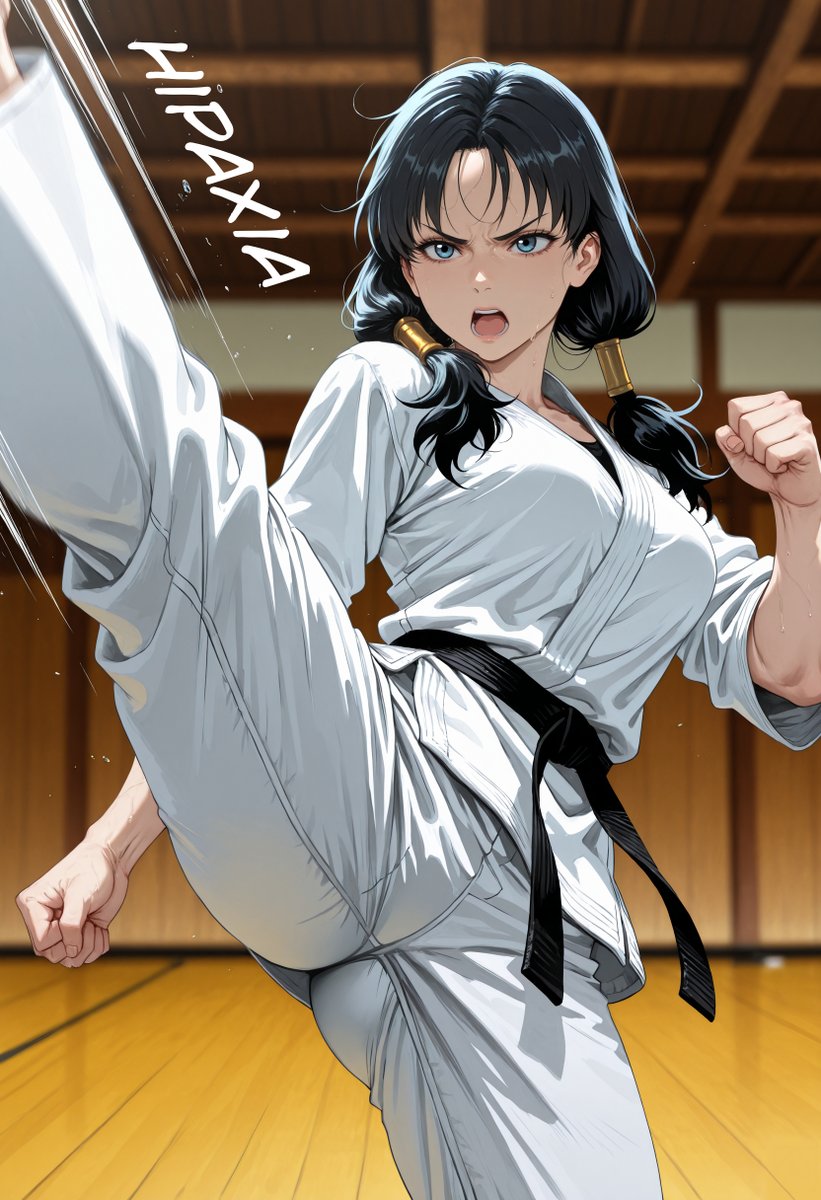 TheHipaxia's tweet photo. Videl 
Dragon Ball | Dragon Ball Z 
Action shots, Martial Arts Training

#Videl #DragonBall #AIart #AnimeArt #AIイラスト https://t.co/lmJ7SMZYY4