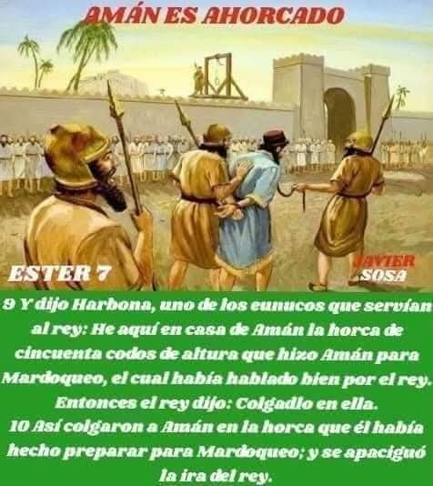 MetanoiaAscesis's tweet photo. ...y entonces Amán fue ejecutado en la misma horca que él había preparado para Mardoqueo. #Purim 👁️👈🏻 https://t.co/oTz1NhGnDw