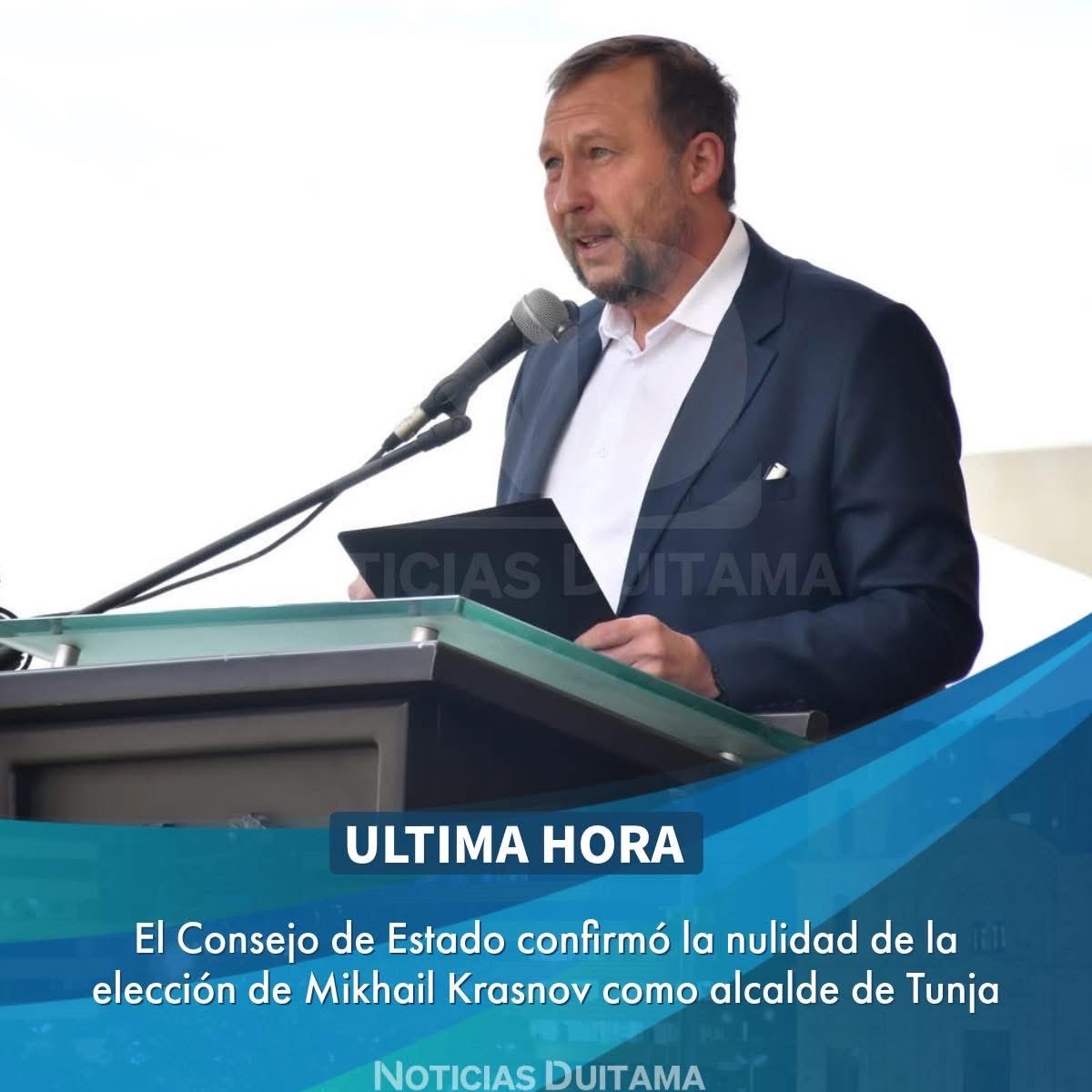 ÚLTIMA HORA: El Consejo de Estado confirmó la nulidad de la elección de Mikhail Krasnov como alcalde de Tunja para el periodo 2024–2027

facebook.com/share/p/1CQ2VB…