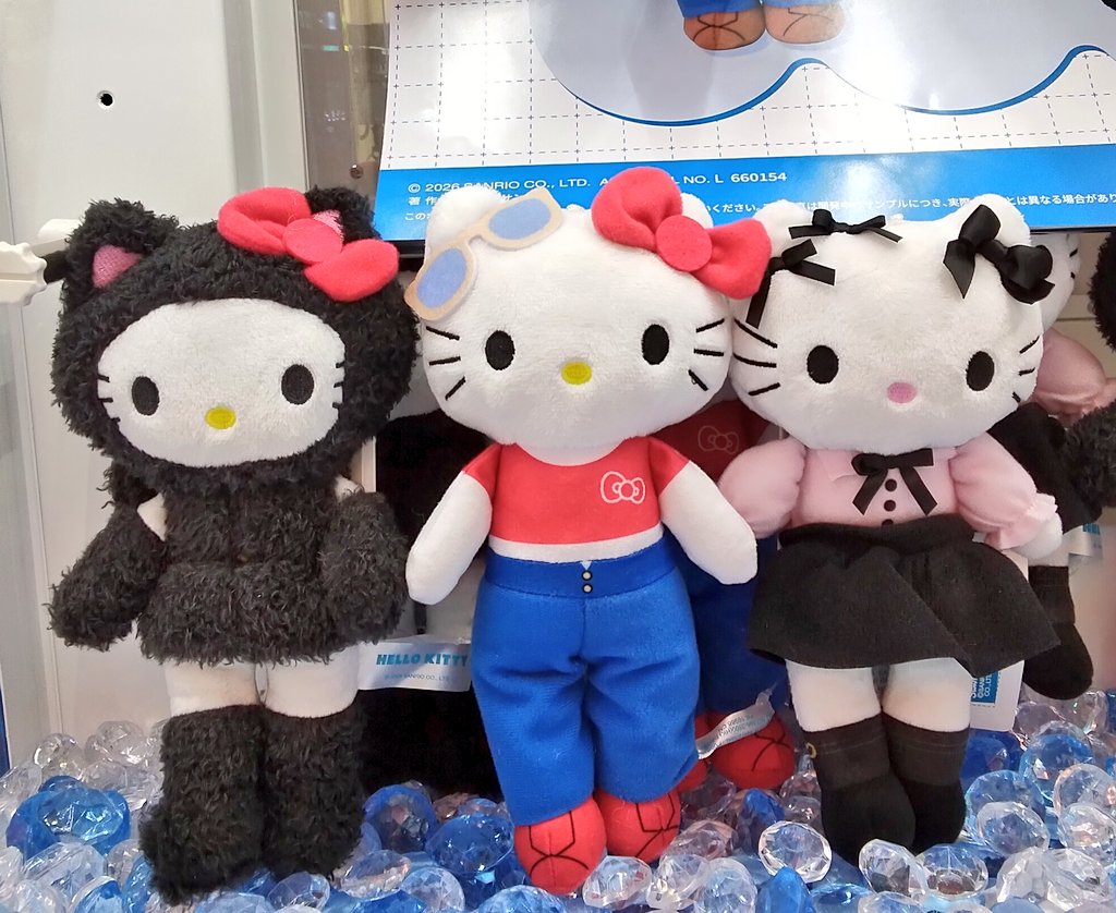 プライズ】本日新入荷！ 『#ハローキティ ぬいぐるみ あしながVer.（EX