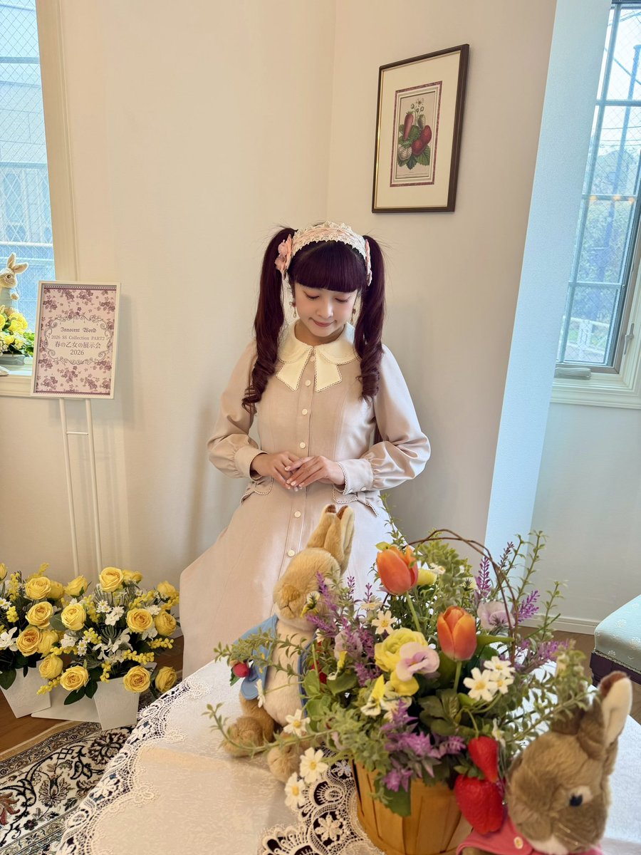 本日イノセントワールドさんの東京イベント🎀コラボのワンピース着てい