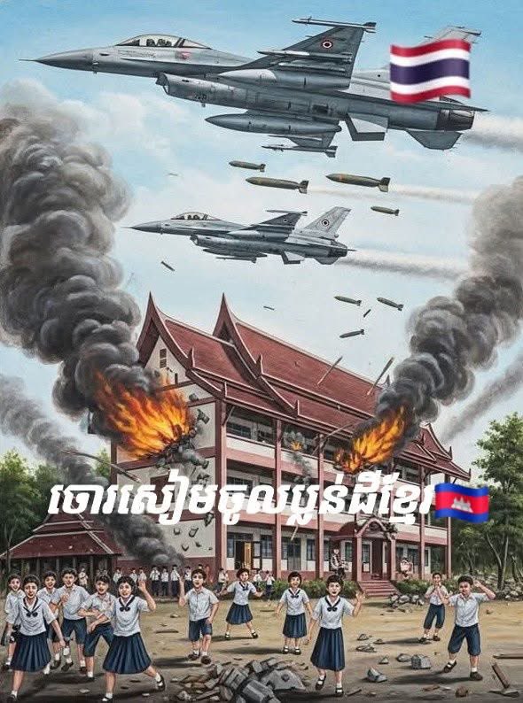 Cambodia will never forget what Thailand did to them, dropping bombs on innocent civilians, taking their properties and lands, and ending their lives because of property stealing a lot from Cambodia. 

The scars of those dark days linger in the hearts of the survivors, shaping