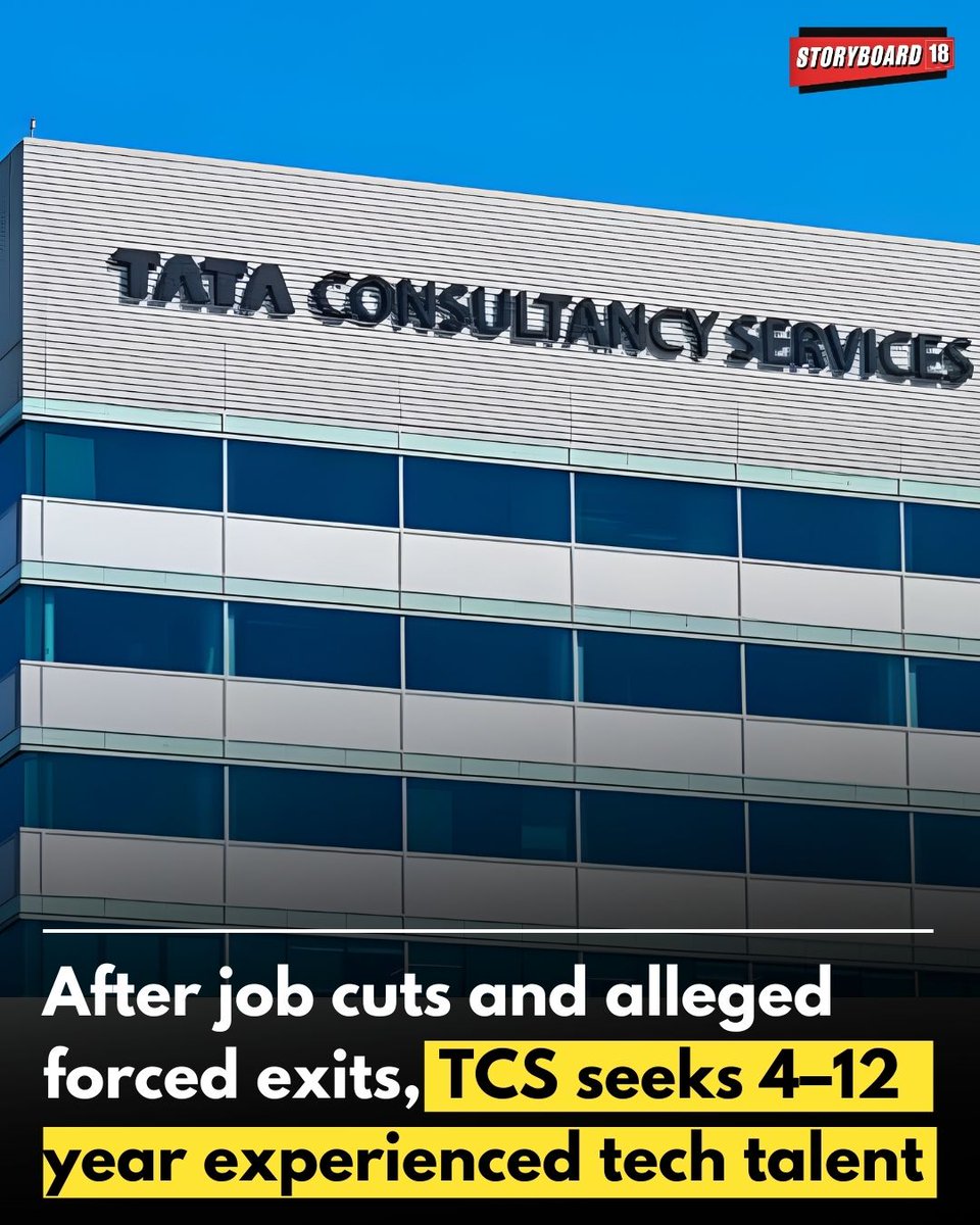 Storyboard18_'s tweet image. Tata Consultancy Services @TCS has launched a nationwide hiring drive for experienced professionals, months after reducing its workforce and cutting jobs allegedly by forced resignations.

By @MansiJaswal

Read More - storyboard18.com/brand-makers/a…

@_harpreetsaluja

#jobs #workforce