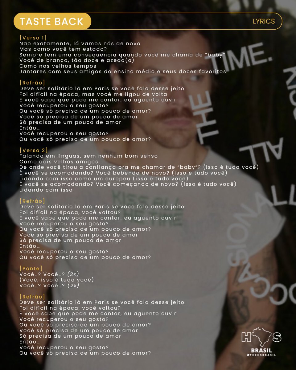 thehsbrasil's tweet image. Taste Back — Tradução 💋🪩