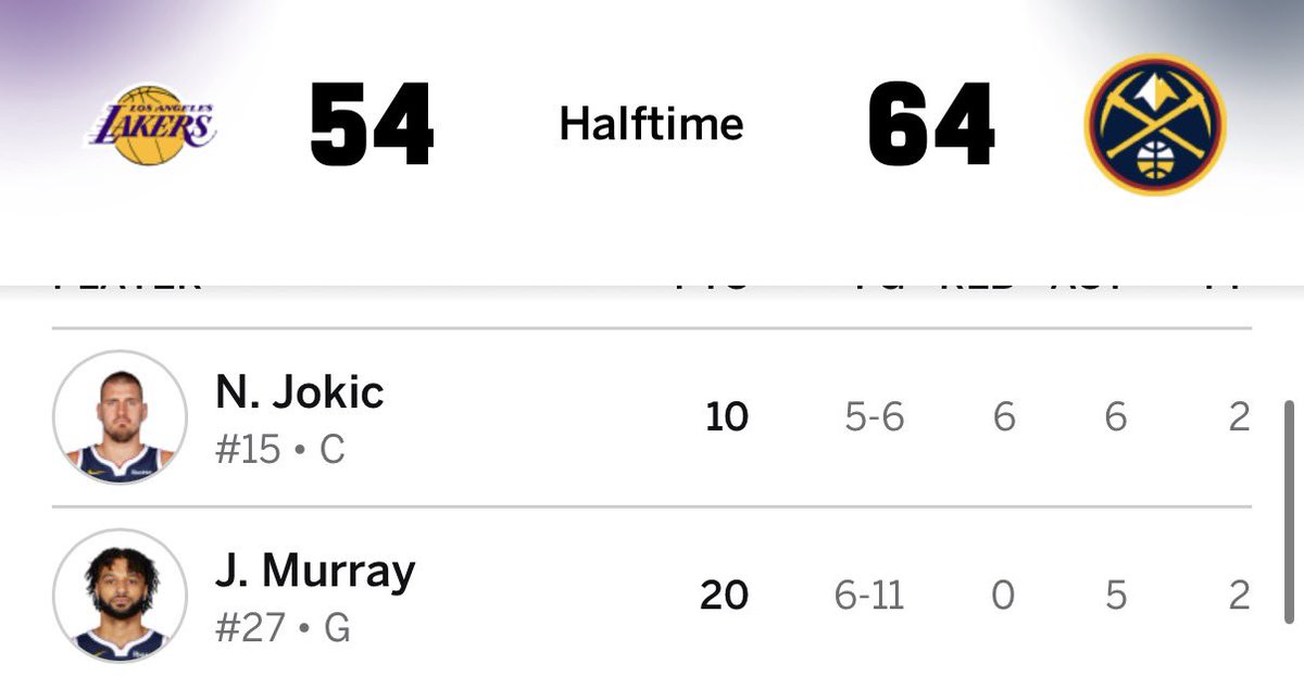 RahimAlJessani's tweet photo. I’m convinced the greatest player ever is Jamal Murray against the Lakers…

#LakersvsNuggets https://t.co/p30gglZ3ww