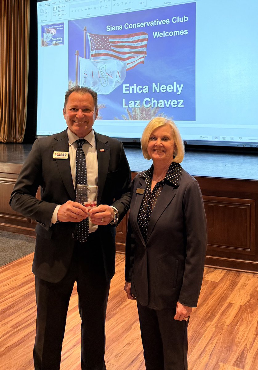 LazForNevada's tweet photo. Had a great couple of days out on the trail. Yesterday, I attended the Joe Brown lunch and today I spoke at the Siena Conservatives Club. 

Our party is fired up and ready to go this year! https://t.co/bSinnyWh8v