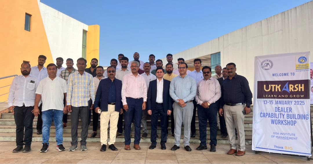 ExecutiveGim's tweet photo. GIM successfully conducted another impactful edition of the “UTKARSH - Dealer Capability Building Workshop” for Bharat Petroleum Corporation Ltd. (BPCL) dealers.

#ExecutiveEducation #MDP #GIM #CorporateTraining #LeadershipDevelopment #BPCL #CapacityBuilding https://t.co/gTEpHFUgaj