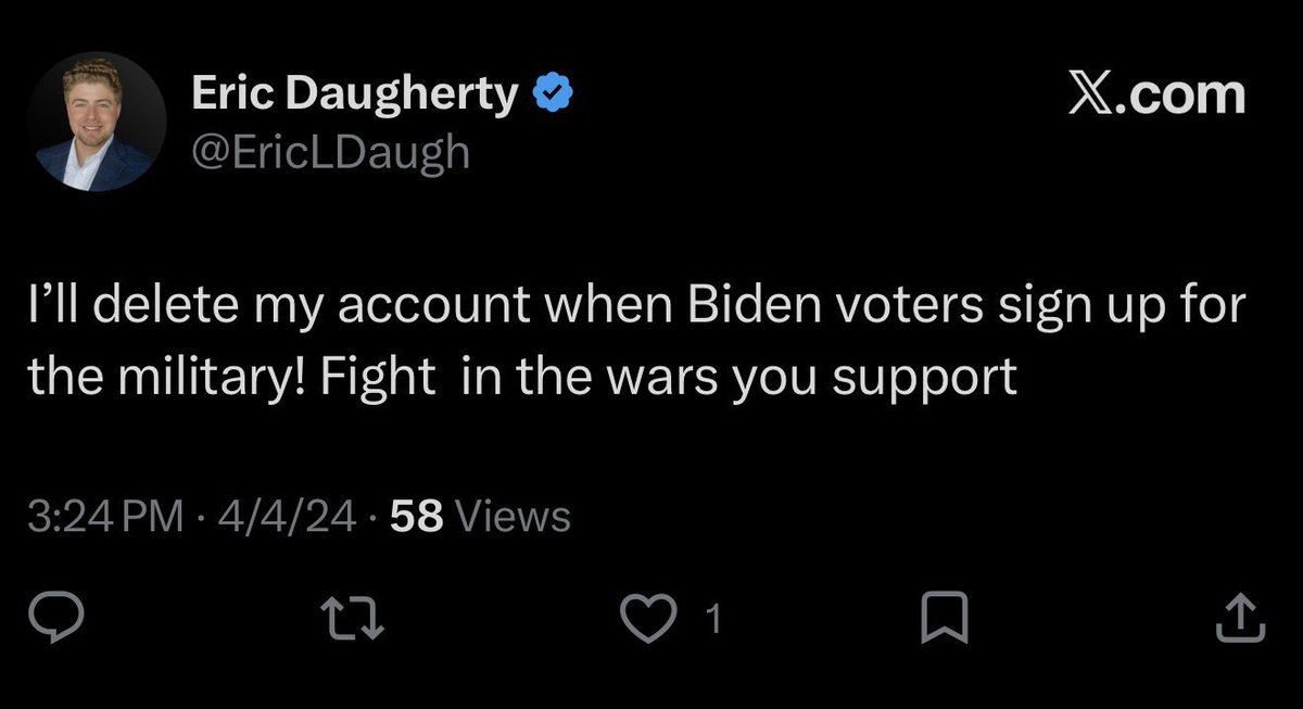 This you? Go fight in Iran buddy.