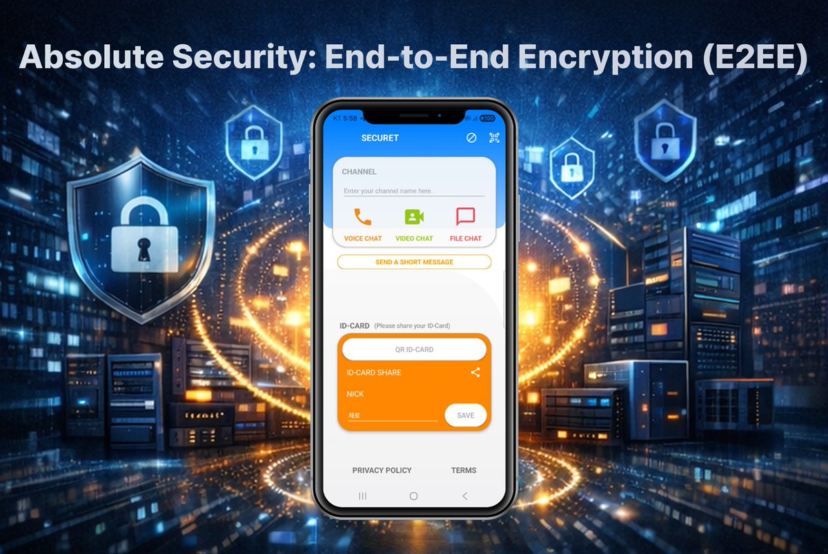 Forma_Company's tweet photo. 🔒 Uncompromising E2EE (End-to-End Encryption)

SECURET decrypts messages only on the sender's and recipient's devices.

📲 See Detailed Review on Blog - https://t.co/3GCrnWYMhY

💬 Official Channel - https://t.co/7CJIKhT3x1

#E2EE #InformationSecurity #SECURET https://t.co/8U0285lAxw