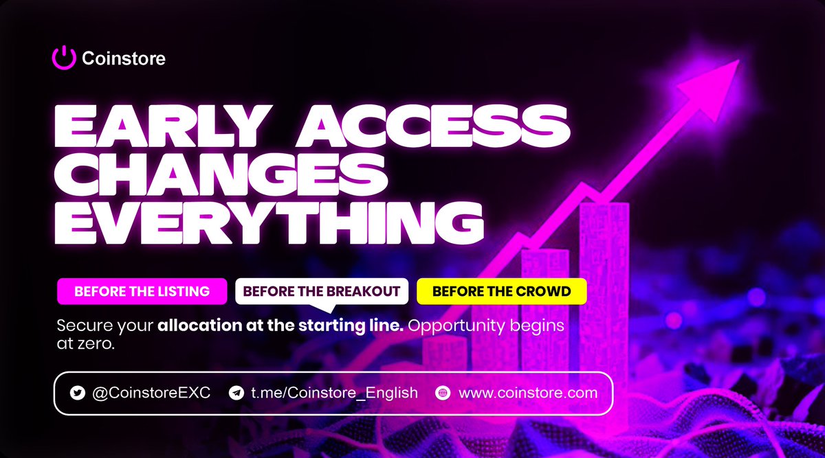 WifeyBhee890's tweet image. By the time everyone is talking about a token, the early window is gone.

The real edge is getting in before the momentum starts. That’s where Coinstore Launchpad comes in.
Stay early, stay ready. 🚀

🔗 cutt.ly/UeAZB23z

#coinstore #launchpad #crypto