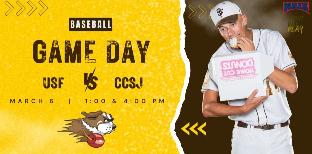 USFIL_baseball's tweet photo. Conference play starts NOW. 

🆚 Calumet St. Joseph (IN)
⏰ 1:00 &amp; 4:00 PM
📌 Joliet, IL
🏟️ Slammers Stadium
📺 https://t.co/poLItj3EJG…
📊 https://t.co/T4tYRXn4rt…

#RollBernies 🐶 https://t.co/zRdZAb7NPi