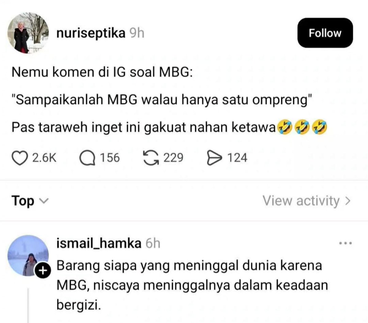 Walau hanya satu ompreng