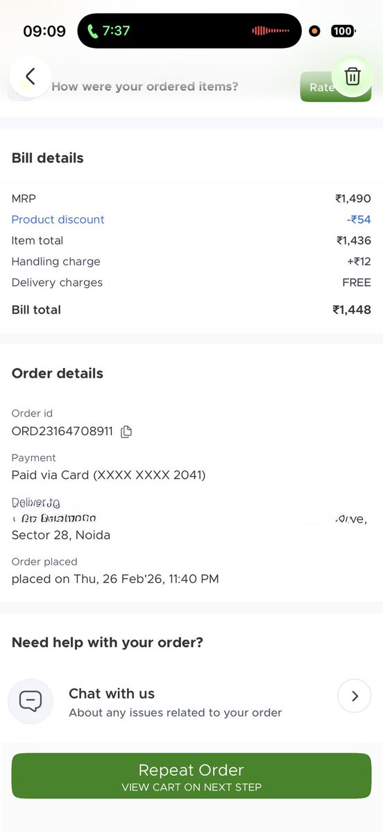PrabalMuttoo's tweet photo. @letsblinkit @albinder 
need someone to call me urgently. ORD23164708911 was marked delivered but delivered after customer support followed up back in February. Now the delivery executive is standing at my doorstep. Call me now! https://t.co/MftPgzo402