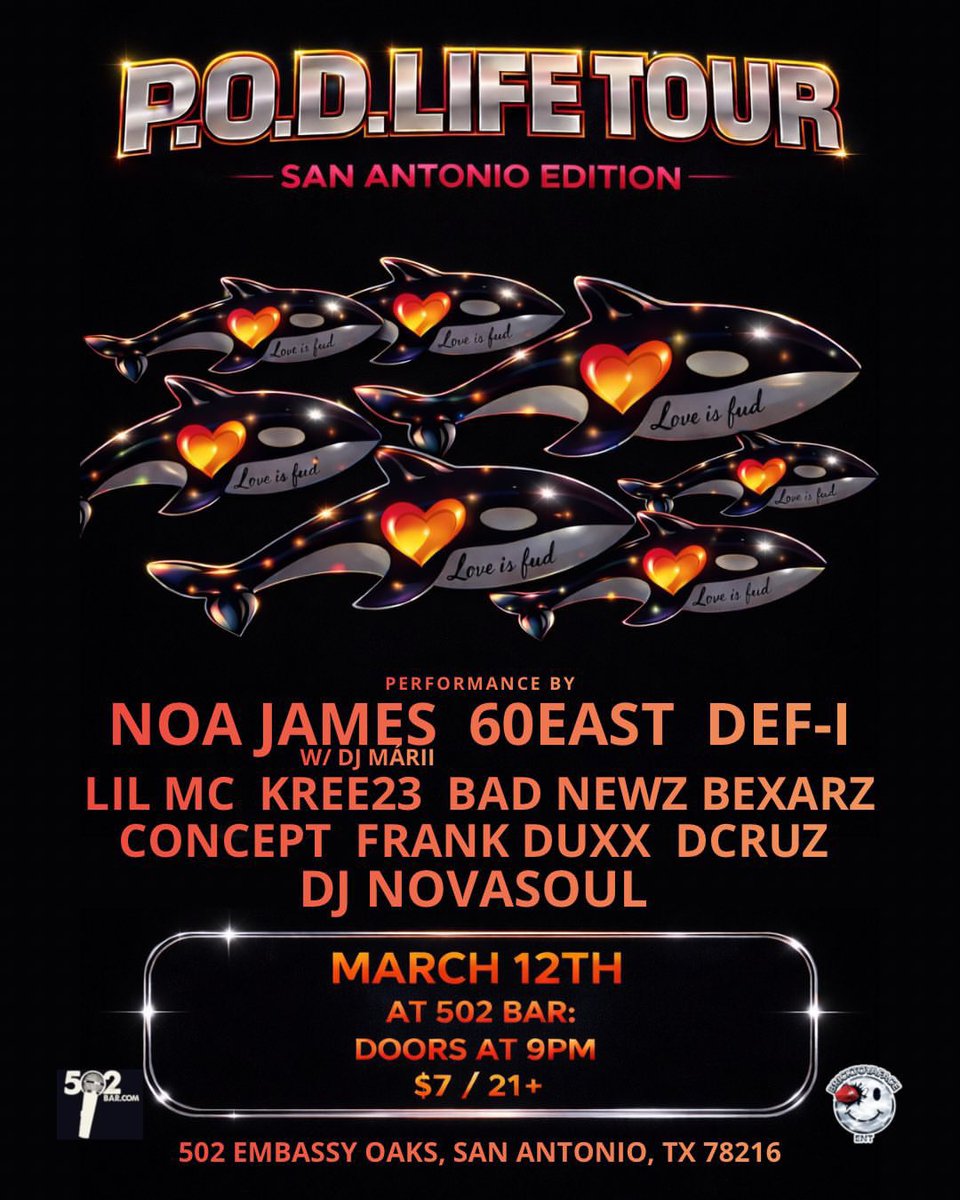 60east909's tweet photo. Texas!

I’ll be rocking in Austin and San Antonio next week on March 12th. Day show in Austin, night show in San Antonio! 

See y’all soon 🤠 https://t.co/OZ5H3J564D