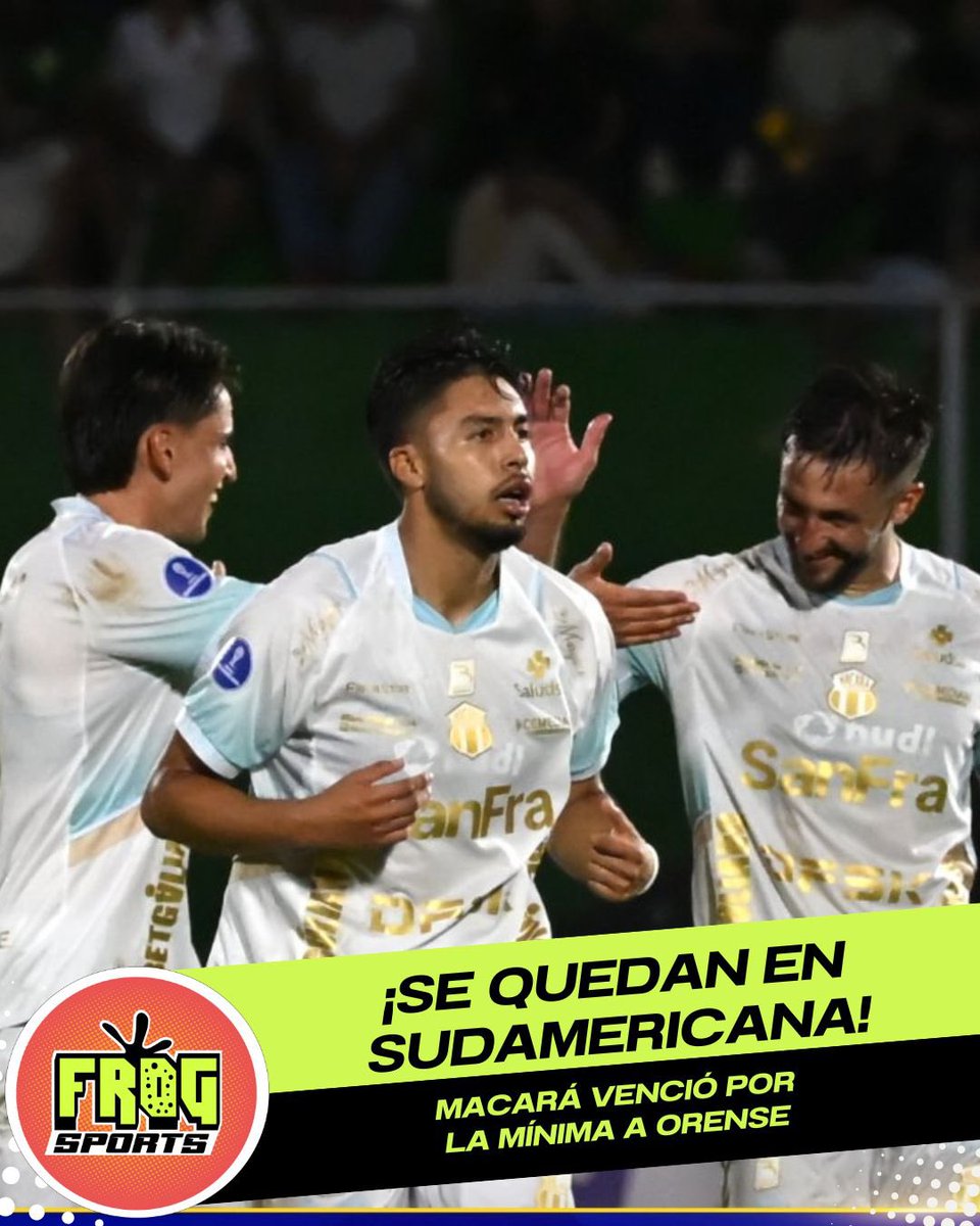 🗣️ ¡AMBATO ES COPERO! 🏆

#Macará se hizo fuerte en Machala y selló su boleto a fase de grupos de #Sudamericana. 🙌🏻

Lo ganó por la mínima con gol de Gastón Blanc en el complemento. 💯

#FrogSportsEc #Ecuador