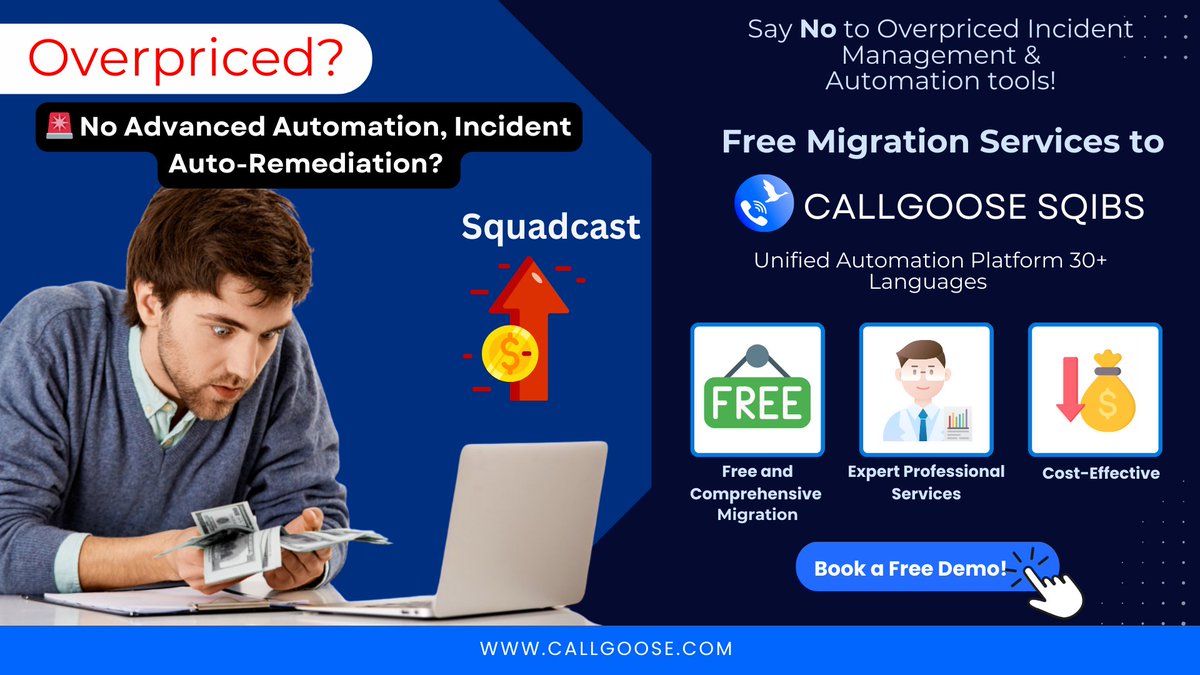 CallgooseSQIBS's tweet photo. Looking for the Best Squadcast Alternative in 2026? Why Teams Are Choosing Callgoose SQIBS
Read More π https://t.co/9qkHFjKgG8
#CallgooseSQIBS #SquadcastAlternative #IncidentManagement #ITAutomation #AutoRemediation #SLATracking #ChatOps #Automation #DevOps #ITOps #SRE https://t.co/xXJKra50gI