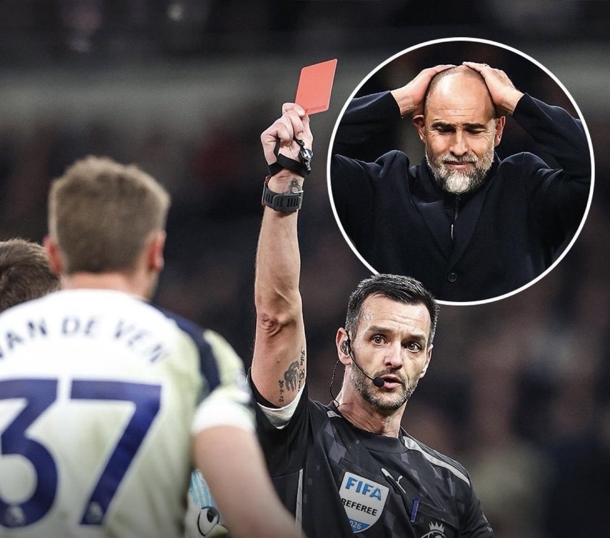 🏴󠁧󠁢󠁥󠁮󠁧󠁿Tottenhem 1 - 3 Kristal Pelas
⚽️: D. Solanke 34’
🔴M. Van de Ven 38’
⚽️: İ. Sarr 40’ (p) 45+7’
⚽️: J. S. Larsen 45+1’

“Spurs” düşmə zonasından cəmi 1 xal yuxarıdadır 🤯

2004-dən ilk dəfə ardıcıl 5️⃣-ci məğlubiyyət

1975-dən ilk dəfə ardıcıl 11 matçda qələbəsiz 😱