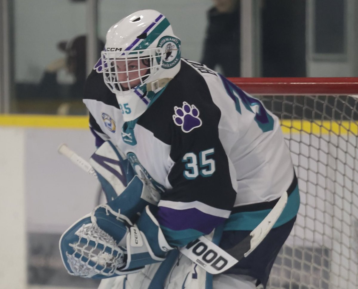 🪧#SJHLRECAP | Graham Brown was brilliant in making 45 stops, and Everett Merchant scored 3:13 into overtime to help the La Ronge Ice Wolves edge the Humboldt Broncos 2-1 Thursday.

Details - sjhl.ca/brown-ice-wolv…

Photo credit to Kelly Kocur Jacobson.

Highlights, presented by