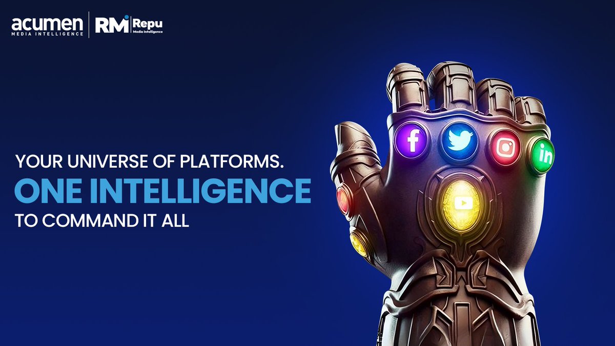 repu_media's tweet photo. You can open every platform.
But you cannot manually track every mention, every signal, every shift in real time.
Acumen unifies your entire communication universe into one real-time intelligence system.
Be Acumen-driven ⚡
#AcumenMediaIntelligence #RepuMediaIntelligence https://t.co/IhN5RXCP1f