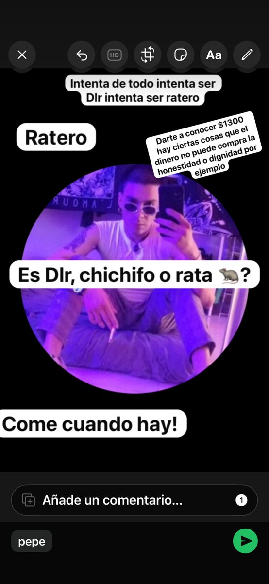 AlexoSantome's tweet photo. @SePortaMal2 claro ejemplo de caer bajo y fingir que el mundo te odia cuando el mundo ni te topa y solo lo que te pasa es karma y te digo bloquéame eres tan básico que sé cómo y por donde llegarte y que los que te conocen sepan lo muerto de hambre que eres $1300 por tu honestidad https://t.co/cGVcCkzrSp