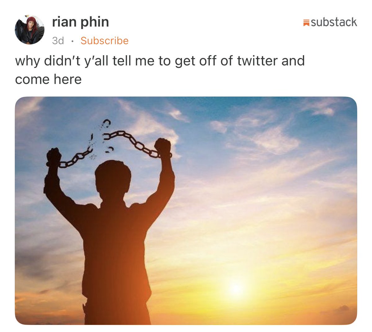 Substack tweet media