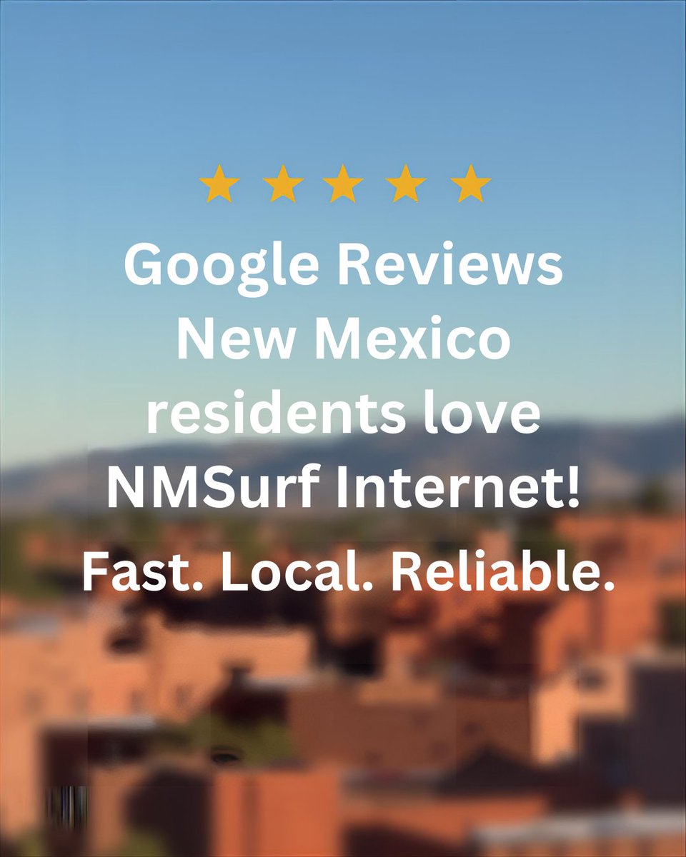 nmsurf_internet's tweet photo. New Mexico deserves better internet.

Too many homes still rely on
• slow DSL
• satellite lag
• unreliable connections

📡 NMSurf is expanding high-speed internet across New Mexico.

Reply CHECK and we’ll see if your address qualifies.

#NewMexicoInternet #Broadband #NewMexico https://t.co/nYw1aMl88q