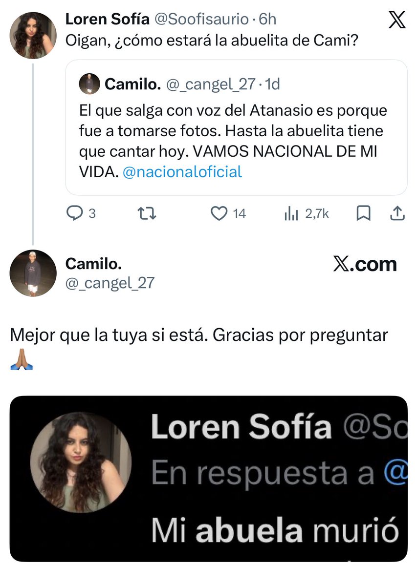 Pero Camilo, cómo vas a responder eso, Camilo.