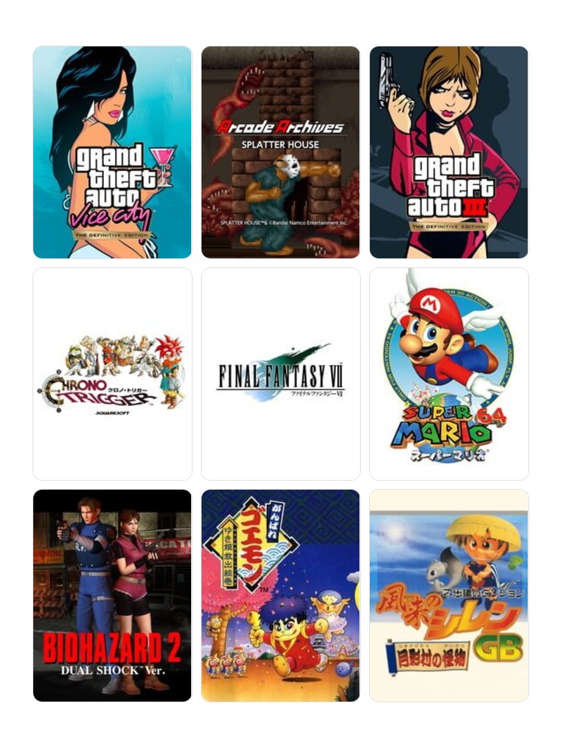 私を構成する9つのゲーム
#My9Games #私を構成する9つのゲーム
my9games.com/s/5af82ac0d51e…

やり込んだのはこのあたり。
シャイニングスコーピオンが出なかった。。