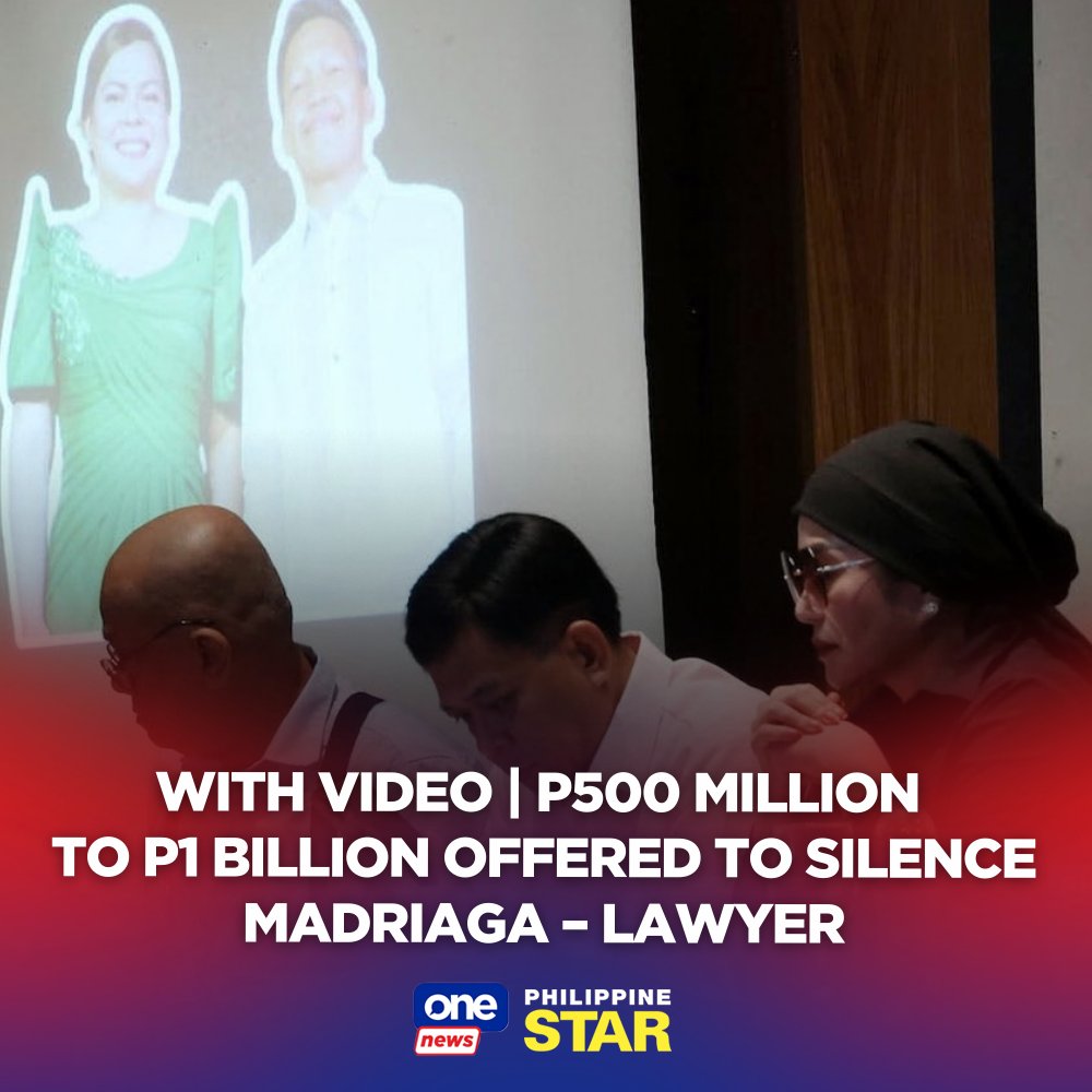 “To quote the words of Ramil (Madriaga), ‘P500 million to P1 billion. You don’t need to recant, but just don’t testify. Name your price, it’s up to you,’” lawyer Raymund Palad said. tinyurl.com/mr33tf97