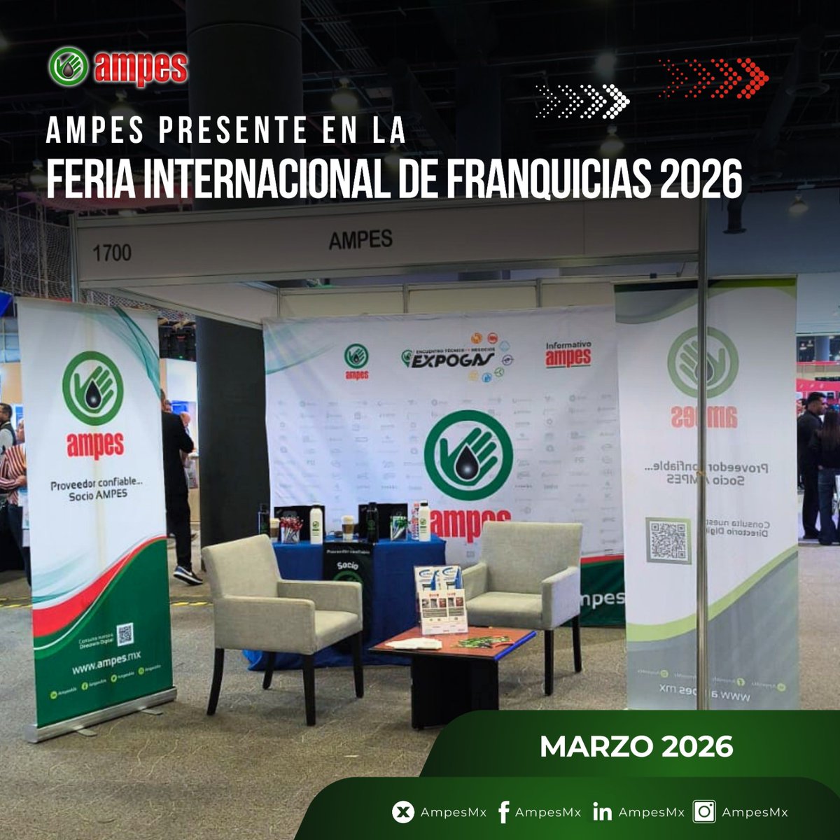 AmpesMx's tweet photo. AMPES presente en la Feria Internacional de Franquicias 2026, participando en uno de los encuentros más importantes del ecosistema empresarial en México. 🤝
💼 Stand 1700
📅 5, 6 y 7 de marzo de 2026
📍 WTC Ciudad de México
#AMPES #FeriaDeFranquicias #FIF2026 #ExpoFranquicias https://t.co/XDMKBWWIVT