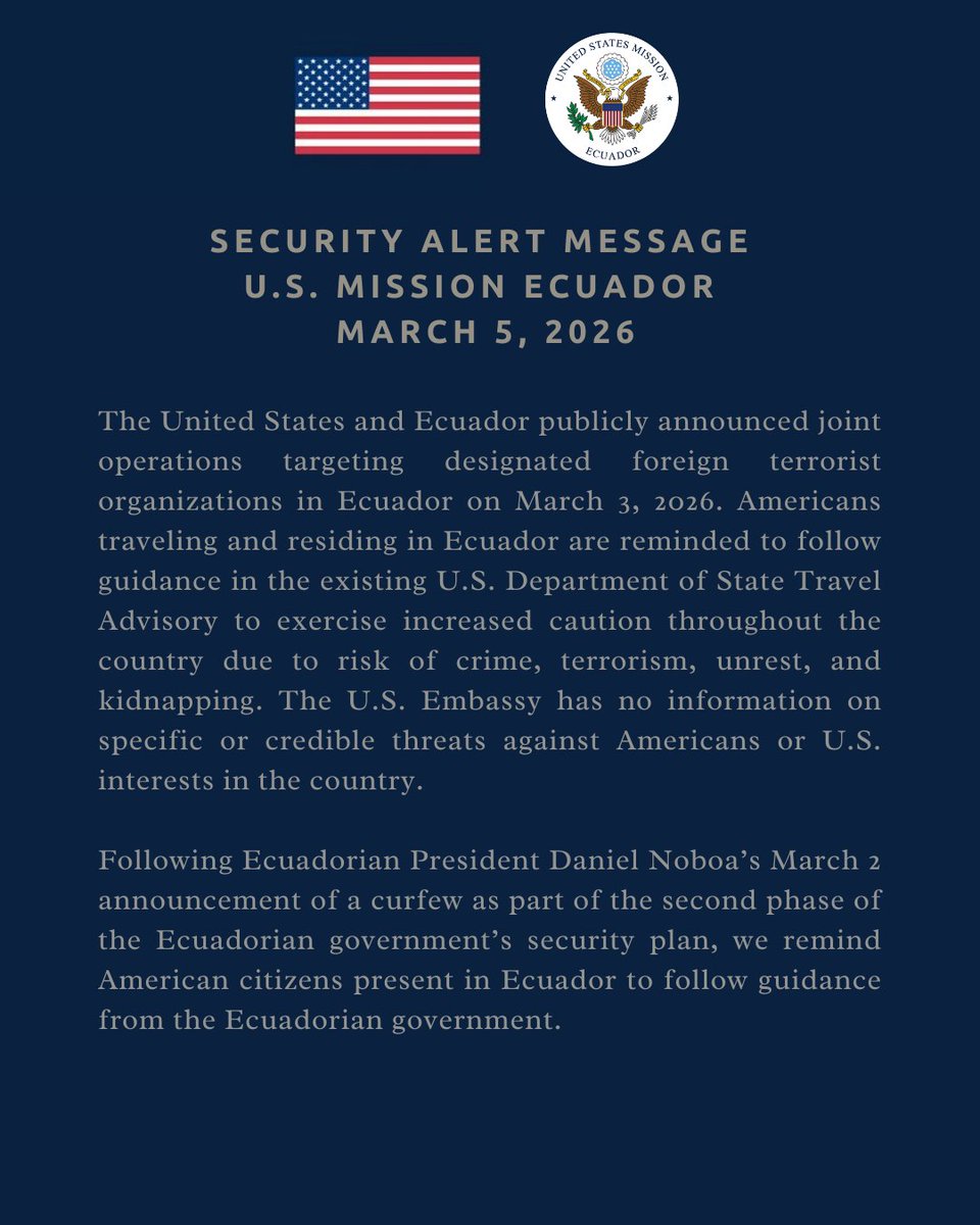 US Embassy Ecuador tweet media