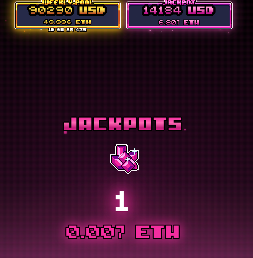 Today's result is two small but jackpots. 🎉
I love this game.
Thanks to everyone who was on the stream <a href="/onchainheroes/">Onchain Heroes: Maze of Gains</a> <a href="/AbstractChain/">Abstract</a>