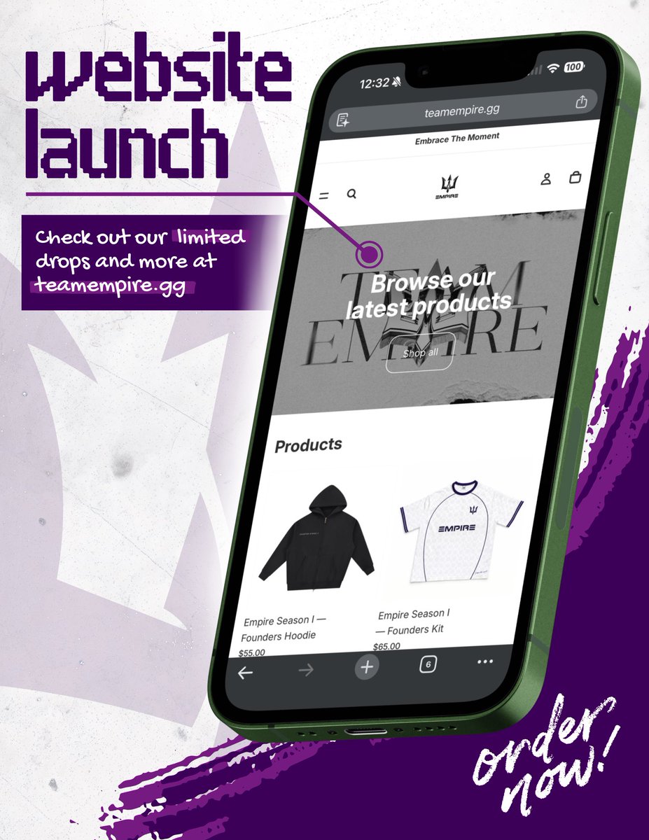 𝔗𝔥𝔢 𝔈𝔪𝔭𝔦𝔯𝔢 𝔦𝔰 𝔤𝔯𝔬𝔴𝔦𝔫𝔤.

Our official website is now LIVE —
gear up with our limited Founders drops and support the squad as we battle through ESEA Playoffs.

🛒 teamempire.gg