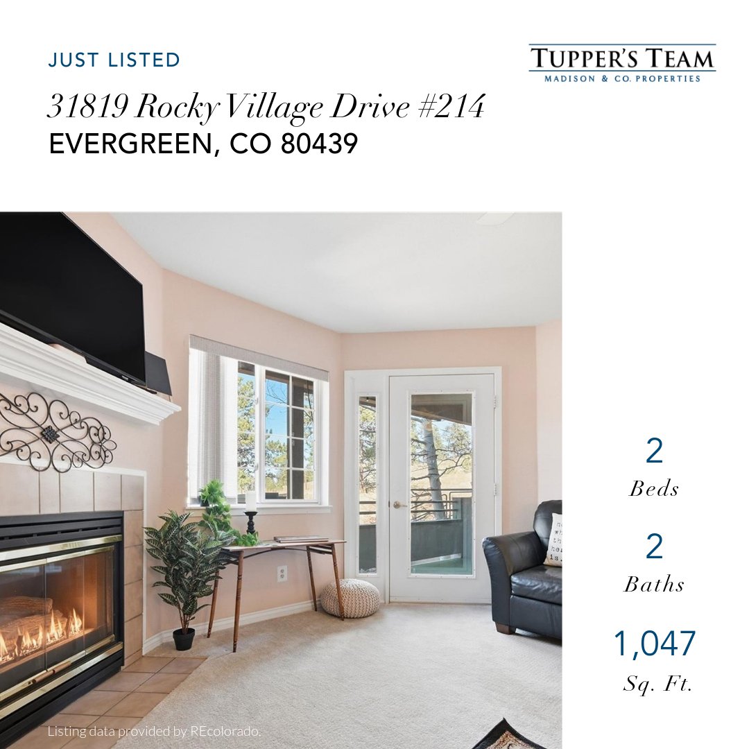TuppersTeam's tweet photo. Welcome to Rocky Mountain Village Condos, Evergreen’s highly desirable 55+ community!
This well-cared-for 2-bedroom, 2-bath condo offers 1,047 sq. ft. 
https://t.co/BOT4opKJy9 https://t.co/YaF0lQpHC0