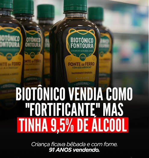 como assim biotônico fontoura tinha mais álcool que cervejaaaa