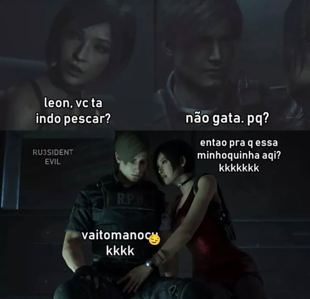 gnnewgame's tweet image. Quando a pescaria é em outro nível... 
 #ResidentEvil #AdaELen #MemeGamer #Humor